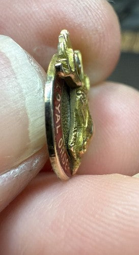 Antique 10k Yellow Gold LOYAL ORDER OF MOOSE PIN Gordon Miller Diamond Detail