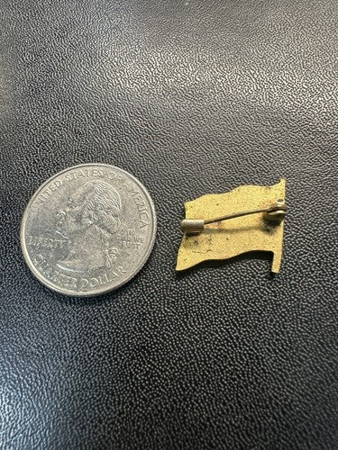 ANTIQUE Zionist Movement Israel Flag Pin Jewish Judaica RARE