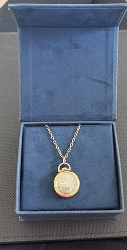 SHINOLA Detroit 24mm Runwell Watch Pendant Necklace New with Box Petoskey $500
