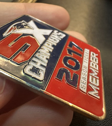 2017 New England Patriots Season Ticket Holder Pat's Member Chrome Lapel Hat Pin
