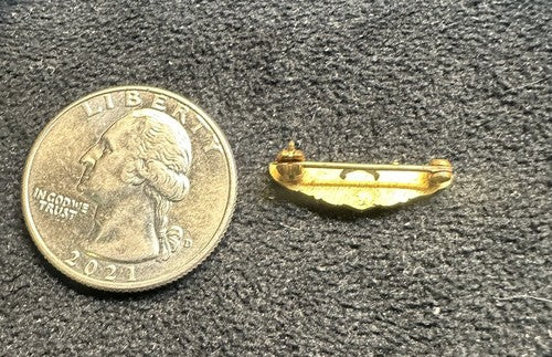 WWII US Army Air Corps Pilot Wings Sweetheart Pin Gold Tone GF Force Crew .75”