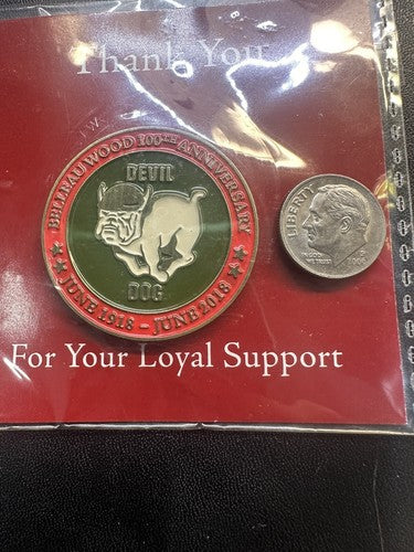US Marine Corps Belleau Wood 100th Anniversary Challenge Coin USMC June 2018