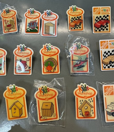 Lot of 71 The Home Depot Kids Workshops Lapel Pins