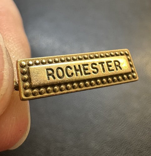 Vintage Rochester Lapel Pin Gold Filled with Guard Balfour