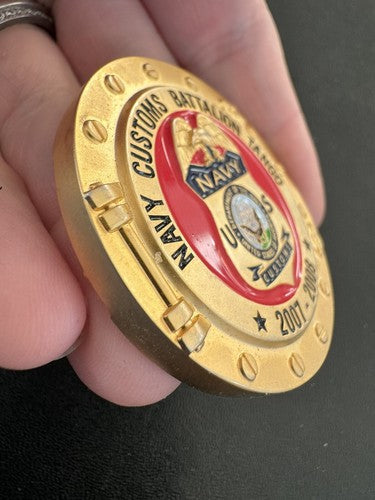US Navy Customs Battalion Tango Challenge Coin 2007 Bravo Barracudas OIF OEF