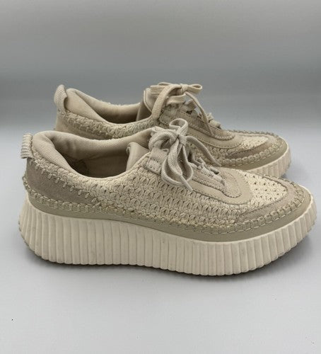 Dolce Vita Dolen Sneaker Women’s Size 7.5 Ivory Crochet Look