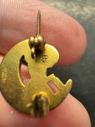 10k Gold Alpha Gamma Rho Vintage Fraternity Pin Badge