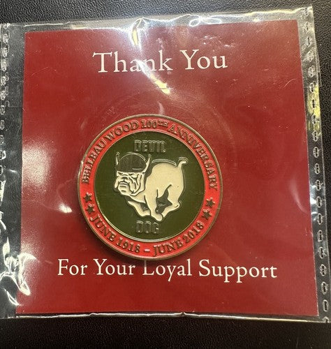 US Marine Corps Belleau Wood 100th Anniversary Challenge Coin USMC June 2018