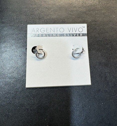 Argento Vivo Sterling Silver Huggie Hoop Earrings - Small Hoops