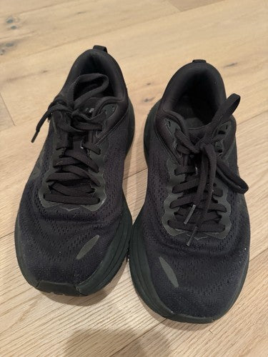 Hoka One One Womens Bondi 8 1127952 BBLC Black Running Shoes Sneakers Sz 7