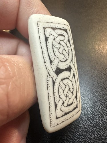 Celtic Brooch Handmade Horizon Porcelain Scotland 1.75" Design B