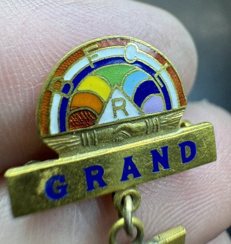 Vintage Order Of Rainbow Girls Grand Page Pin Merit Service
