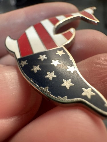 American Flag Dolphin Fourth Of July Enamel Pin Brooch