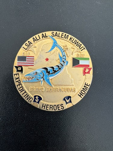 US Navy Customs Battalion Tango Challenge Coin 2007 Bravo Barracudas OIF OEF
