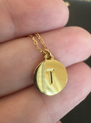 Kate Spade "T" Initial Pendant Gold Tone Pendant 16"-18" Necklace 78$ Retail