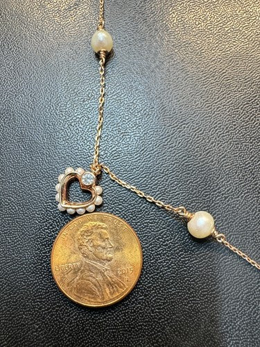 KATE SPADE ROSE GOLD HEART Shining Spade Necklace