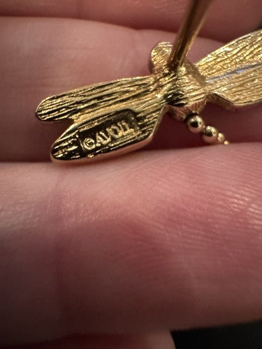 Signed Avon Dragonfly Brooch Pin Badge Jewellery Insect Collectable Gift Present
