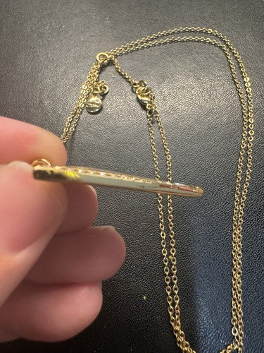 Chloe and Isabel Pavé Triangle Long Pendant Necklace N334G