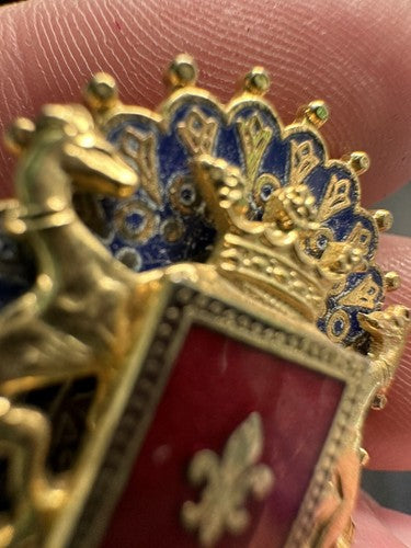 VINTAGE ~ BRETAGNE A MA VIE ~ CREST SHIELD BROOCH PIN