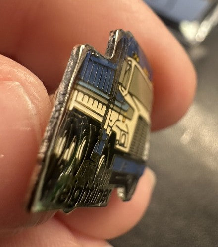 Vintage Freightliner International Advertising Enamel Hat Pin - Dump Truck