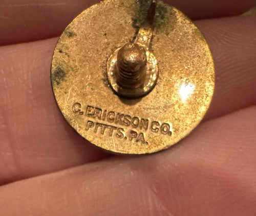 Antique Slovak League Of America Group Organization Pin Pinback Screwback In