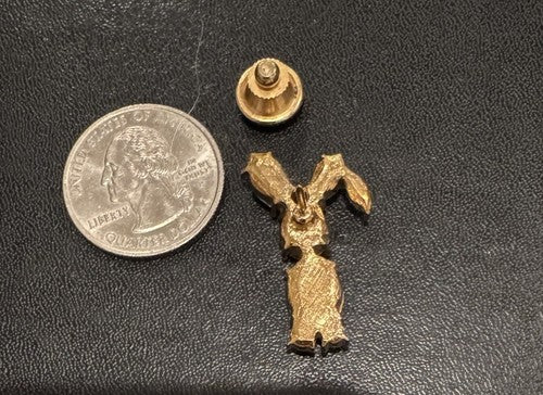 Avon Vintage 1997 Faux Clear Crystal Bunny Pin Easter