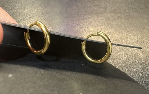 Nordstrom Everyday 14k Gold Over Sterling Silver Huggie Hoop Earrings NWT 1/2”