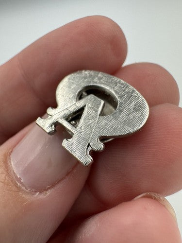 Vintage Alpha Omega Interlaced Pin Badge Tie Tack