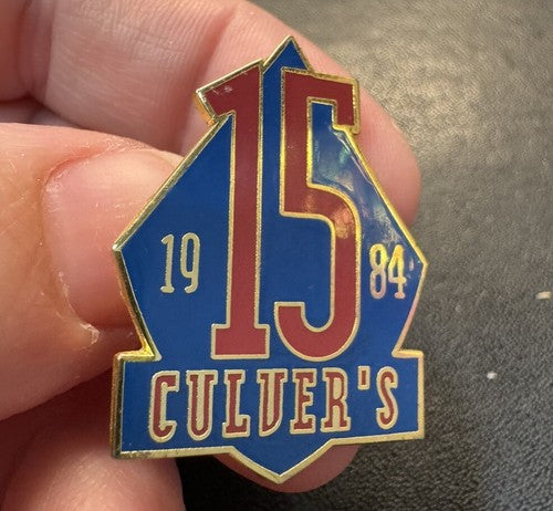 Culver's Frozen Custard Restaurant Day One Logo Advertisement Lapel Pin 1984 15