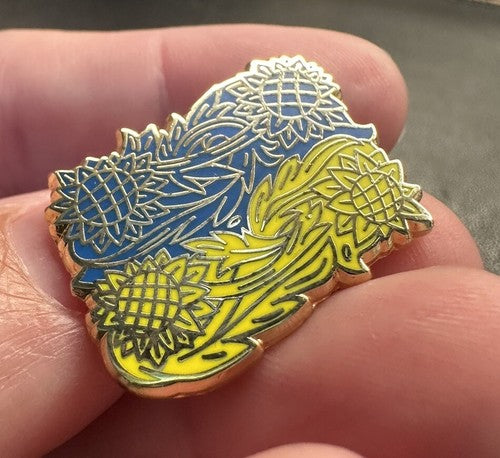Ukraine Flag Pin Sunflower VikaVita x Dissent Pins