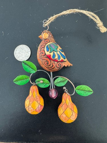 5" PARTRIDGE IN A PEAR TREE Jim Shore Heartwood Creek 12 Days of Christmas Orn.