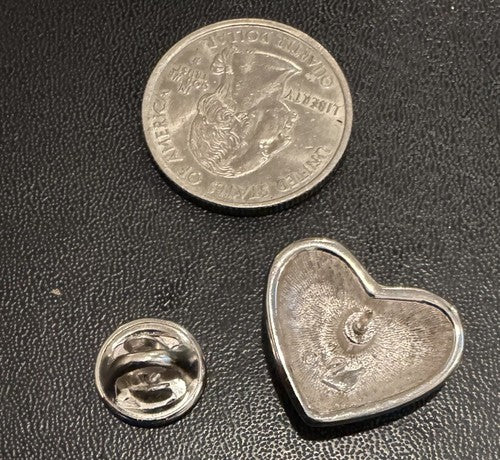 Swarovski Brave Heart American Flag 9/11 Patriotic Commemorative Tack Pin NWT