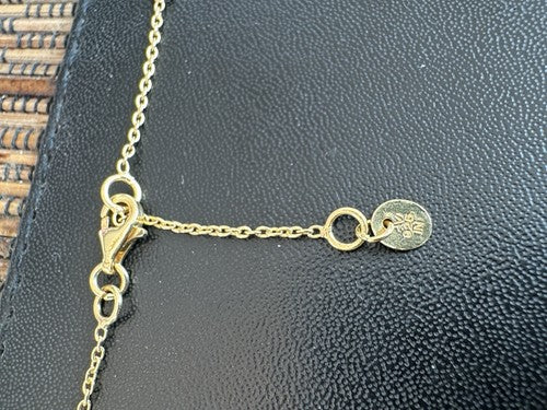 Argento Vivo Bar Pendant Necklace In Gold Over Sterling Silver 16” NWOT $68
