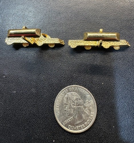 Vintage 60s Gold Tone Chevrolet Ford Car Cufflinks Chevy