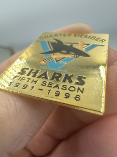 San Jose Sharks 1991-1996 5th Year Charter Member Season Ticket Holder Pin NHL