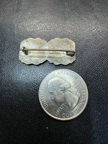 Antique NAPOLI CAPRI Pin ITALY Souvenir Travel Lapel Diptych Naples