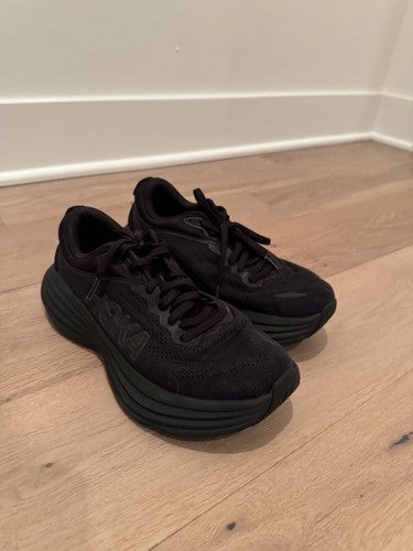 Hoka One One Womens Bondi 8 1127952 BBLC Black Running Shoes Sneakers Sz 7