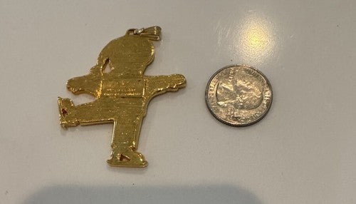VTG Wallace Silversmiths Ice Skating Boy Child Enamel Christmas Ornament Skater