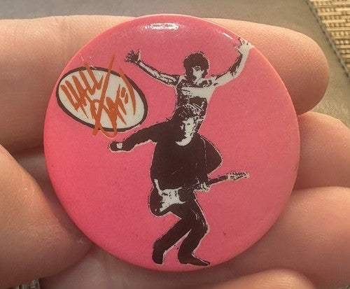 VTG Hall and Oates ~ Music Rock Band PIN Button ~ 1984 Whole Oates Enterprises