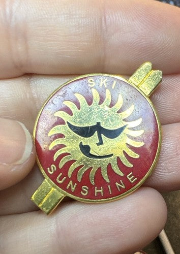 Banff Ski Sunshine Resort Alberta Canada Skiis Ski Pin HARD TO FIND