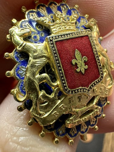 VINTAGE ~ BRETAGNE A MA VIE ~ CREST SHIELD BROOCH PIN