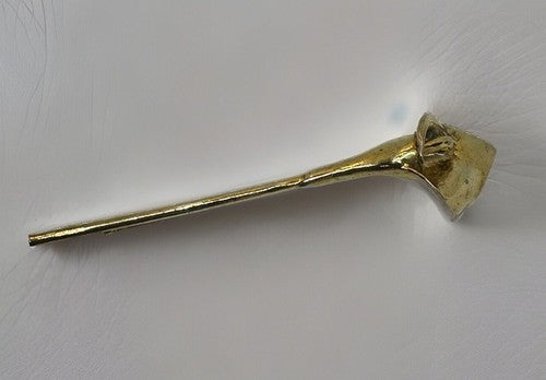 Vtg Zolotas Gold Tone Calla Lily Brooch Flower