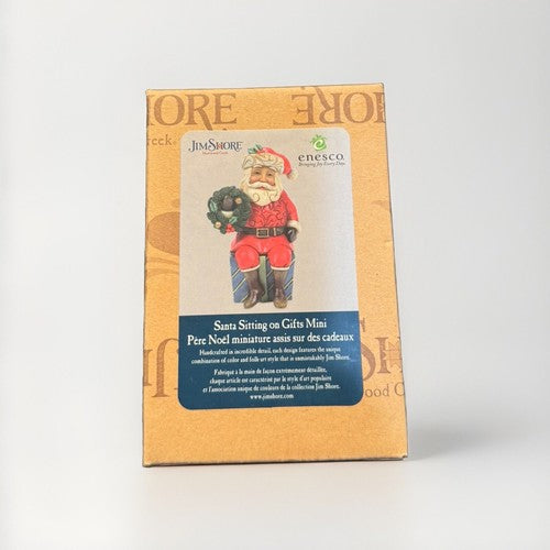 JIM SHORE "SANTA SITTING ON GIFTS" # 6011487 * 4" HIGH * NEW *