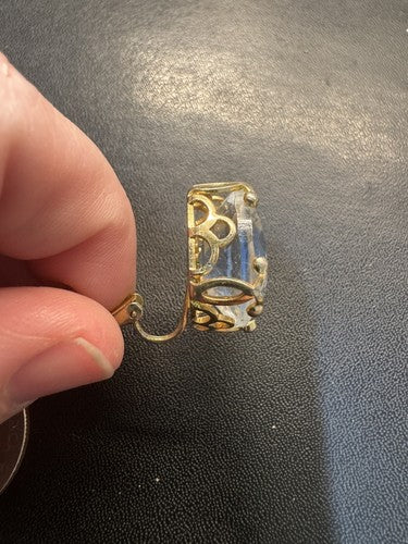 Gorgeous Emmons Blue Ice Starburst Clip-on Earrings