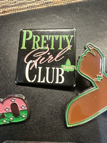 Lot of 4 AKA / Alpha Kappa Alpha Sorority Pins VOTE 2020 Pretty Girl Club