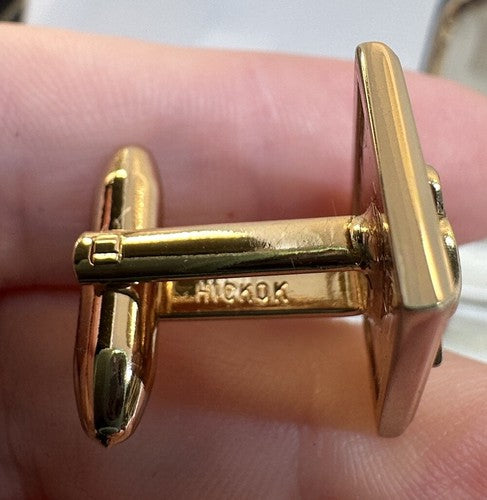 Shriners Vintage HICKOK Cuff Links & Tie Bar Clip Masonic NEW OLD STOCK IN BOX