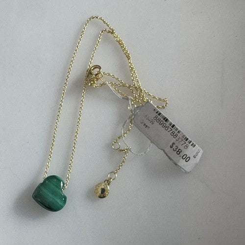 BaubleBar Juno Malachite Stone Necklace 16"+ 3" Extender