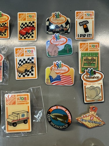 Lot of 71 The Home Depot Kids Workshops Lapel Pins