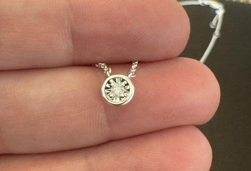 Monica Vinader Diamond Essentials Necklace Adjustable Sterling Silver $250