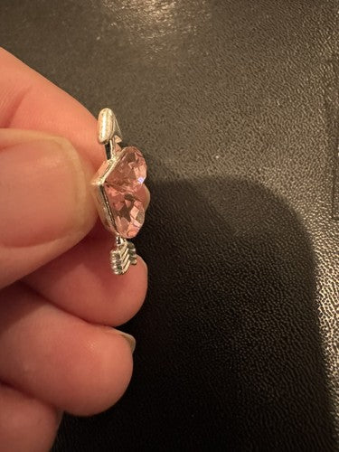 Vintage Avon Pink Rhinestone Heart Pin Brooch Cupid Arrow Love Lapel Tie Vest